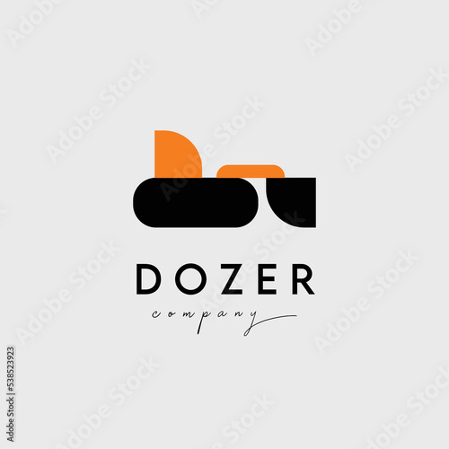 dozer logo vector construction design