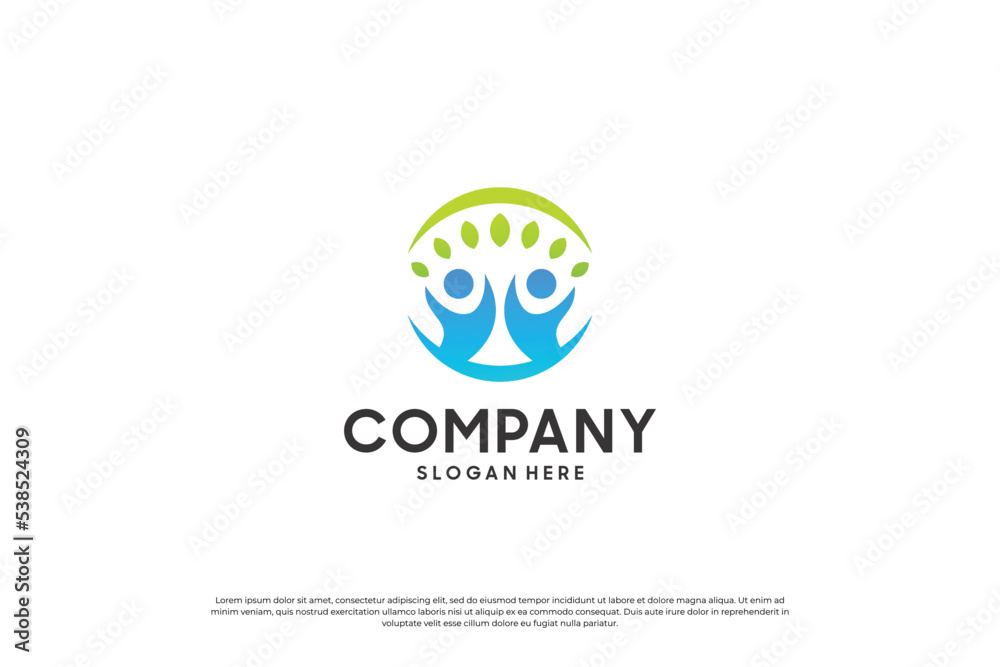 Abstract human logo design. people with unity concept. Abstract human logo design. people with unity concept.