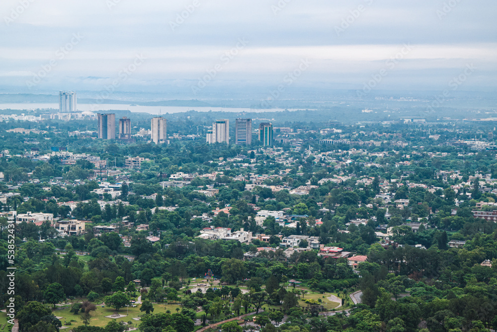 Aerial view of the city Islamabad