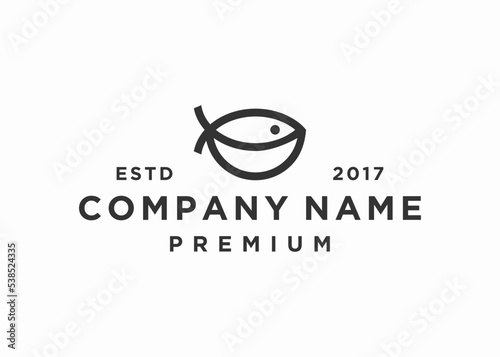 fish bowl logo design vector illustration template