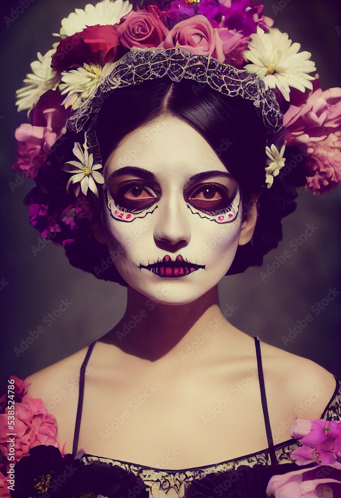 Catrina del Día de los muertos. Catrina from the Day of the deads