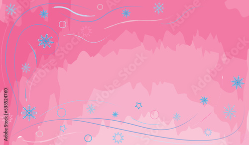  beautiful winter background with blue snowflakes on a light background