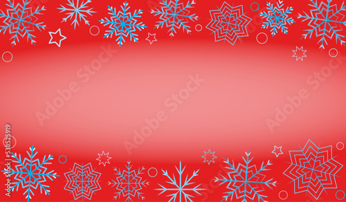  beautiful winter background with blue snowflakes on a light background