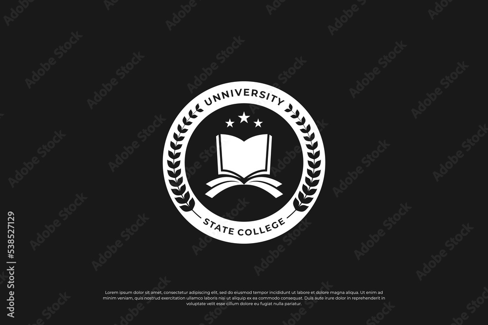 School emblem logo design. University, college badge design template. School emblem logo design. University, college badge design template.