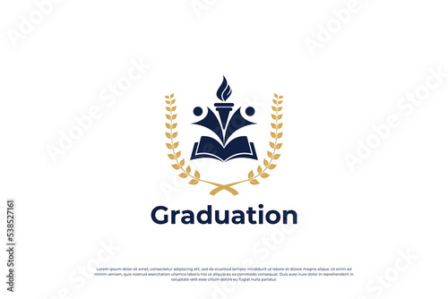 Creative Education logo design for University, college and graduation.