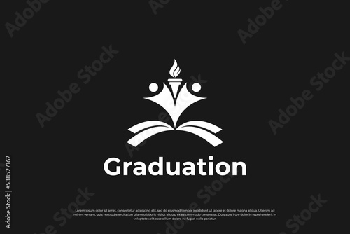 Creative Education logo design for University, college and graduation.
