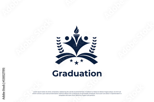 Smart education logo design. School logo template.