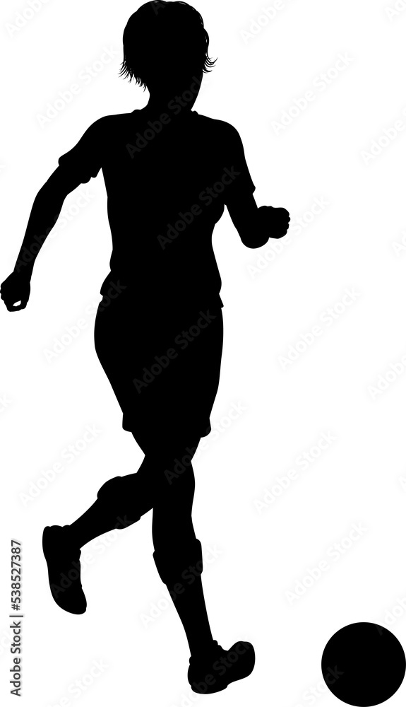 Woman Soccer Football Player Silhouette