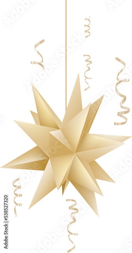 Christmas Tree Gold Star Ba...