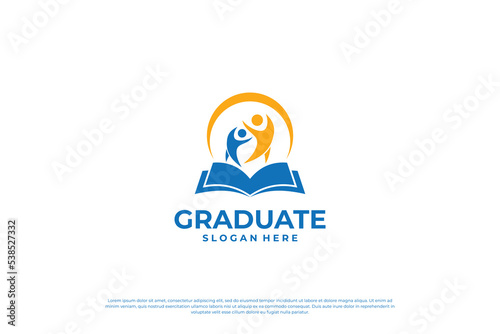 Education and graduation school logo design.