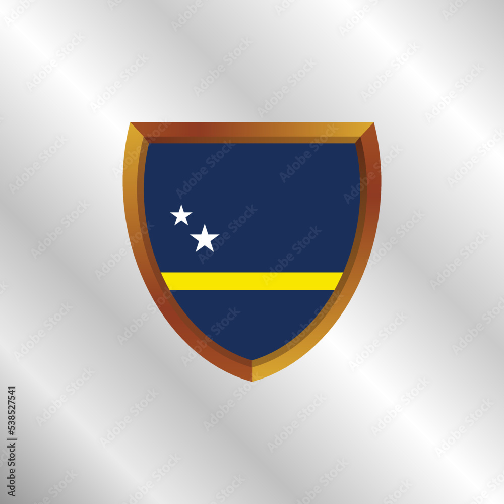 Illustration of Curacao flag Template Illustration of Curacao flag Template