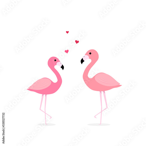 Pink flamingo jpeg illustration. flat design isolated on white background. Flamingo seamless pattern. jpg image. Cute pink tropical wallpaper and fabric print. Doodle illustration