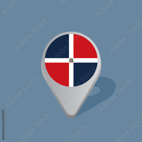 Illustration of Dominican Republic flag Template Free Download Illustration of Dominican Republic flag Template - GFXLoad