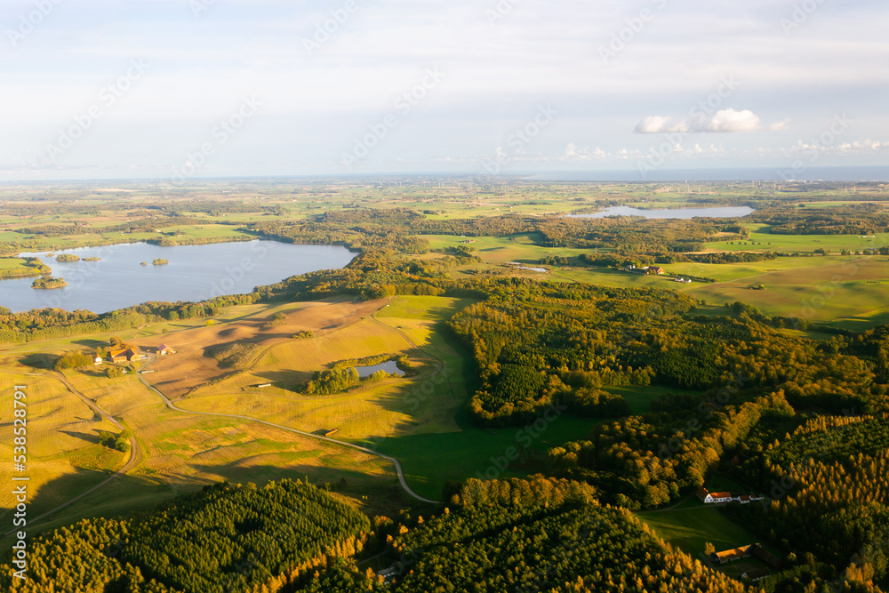 Fototapeta premium Aerial view of Scania County province