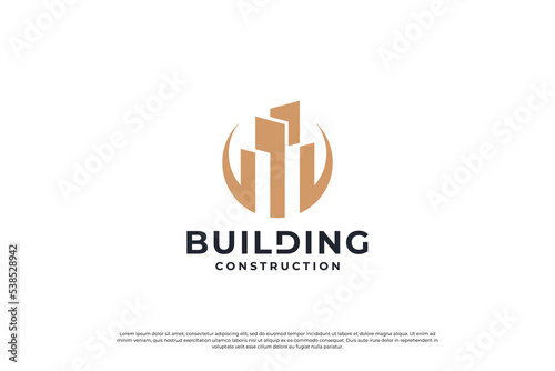 real estate logo design inspiration with luxury concept.