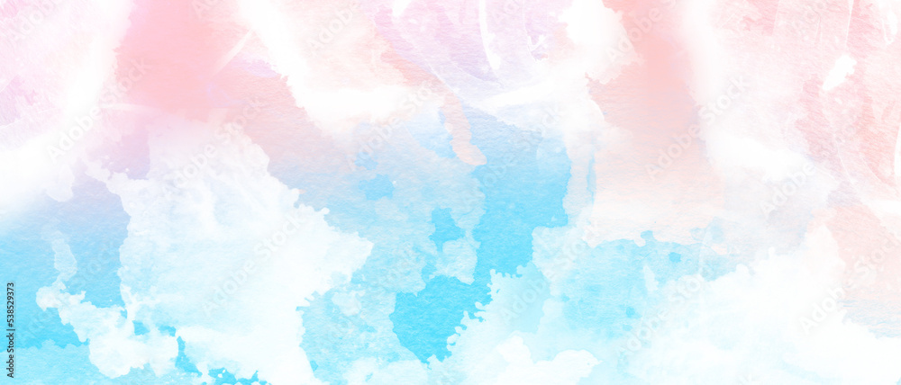  Abstract watercolor colorful background. Splashing paint on paper concept and invitation card. media design. copy space, banner, website