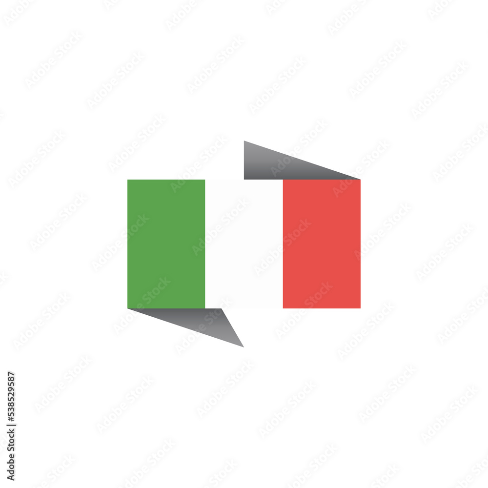 Illustration of Italy flag Template Illustration of Italy flag Template