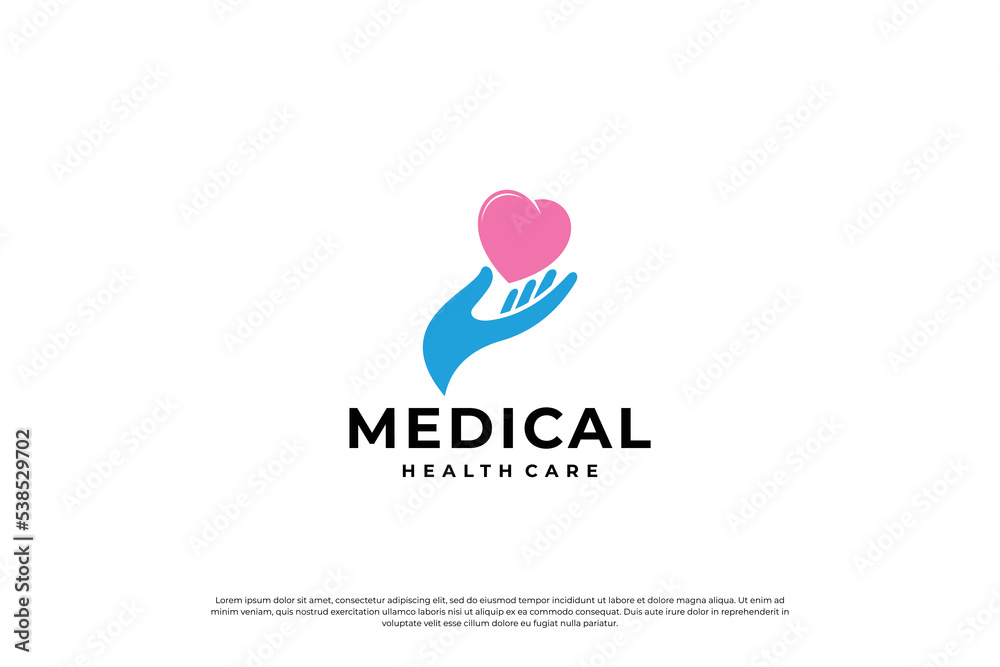 medical treatment logo design concept. medical treatment logo design concept.