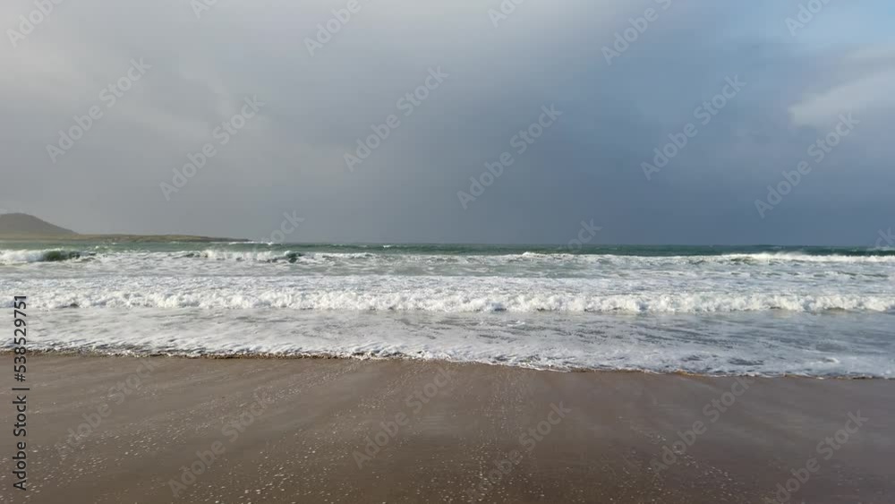Winter waves at Narin Strand by Portnoo, County Donegal - Ireland. Winter waves at Narin Strand by Portnoo, County Donegal - Ireland.