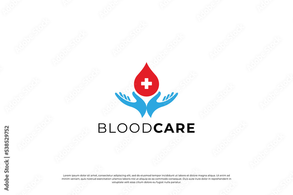 minimalist blood donation logo design concept. minimalist blood donation logo design concept.