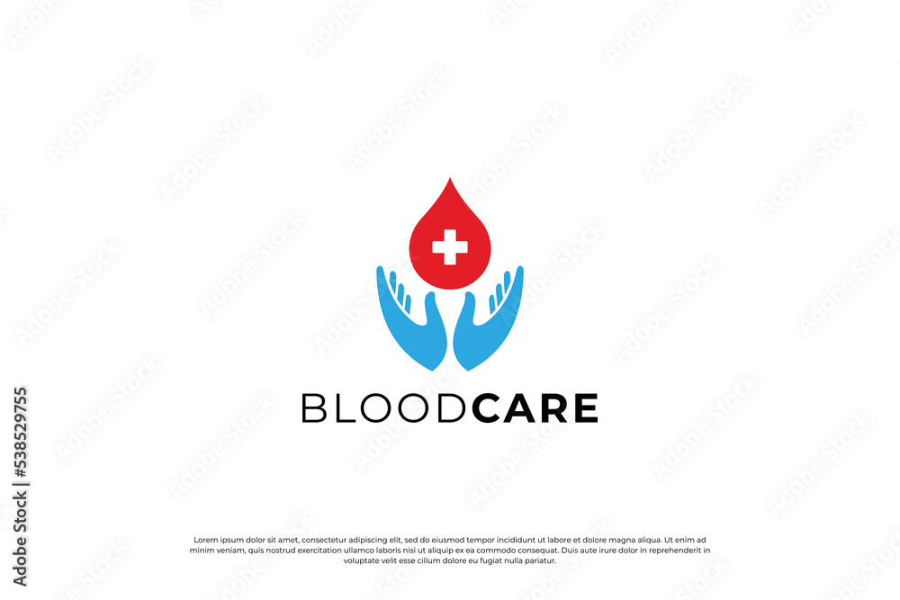 minimalist blood donation logo design concept. minimalist blood donation logo design concept.