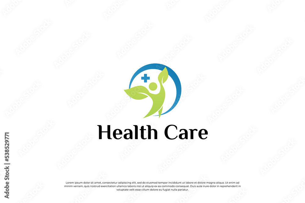 people healthcare logo design template.