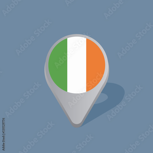 Illustration of Ireland flag Template Free Download Illustration of Ireland flag Template - GFXLoad
