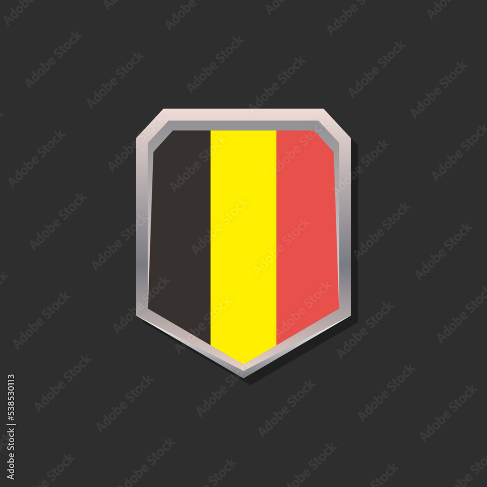 Fototapeta premium Illustration of Belgium flag Template