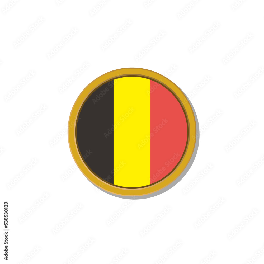 Fototapeta premium Illustration of Belgium flag Template