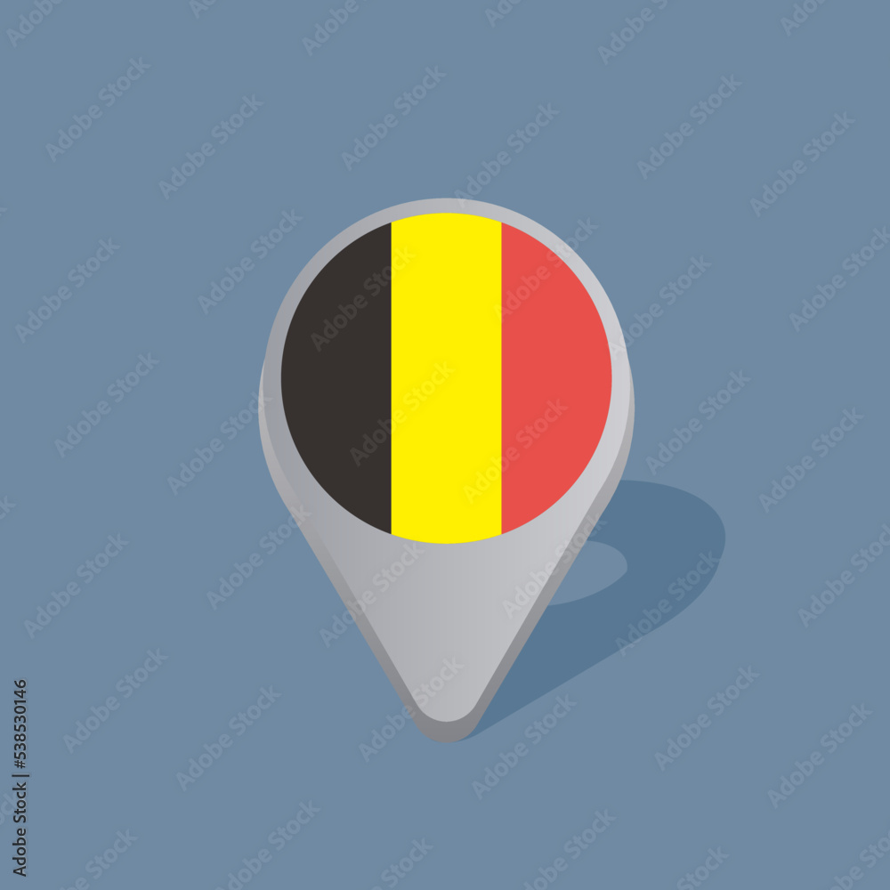 Fototapeta premium Illustration of Belgium flag Template