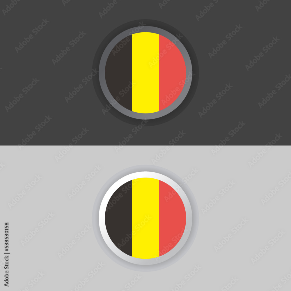 Fototapeta premium Illustration of Belgium flag Template
