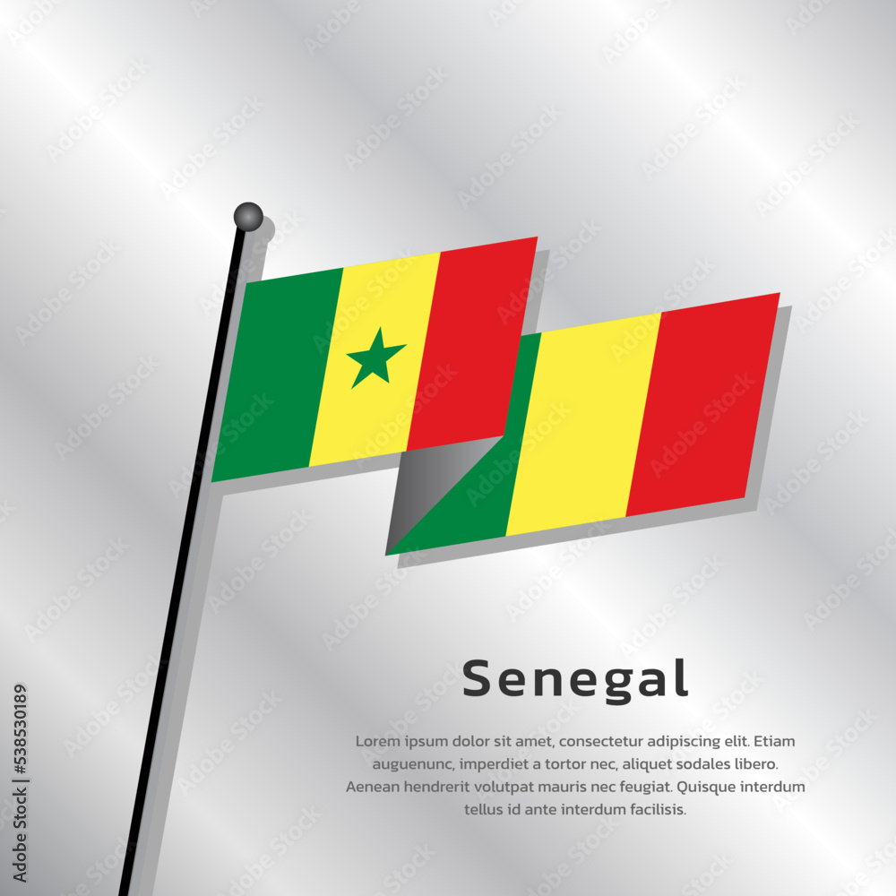 Illustration of Senegal flag Template Illustration of Senegal flag Template