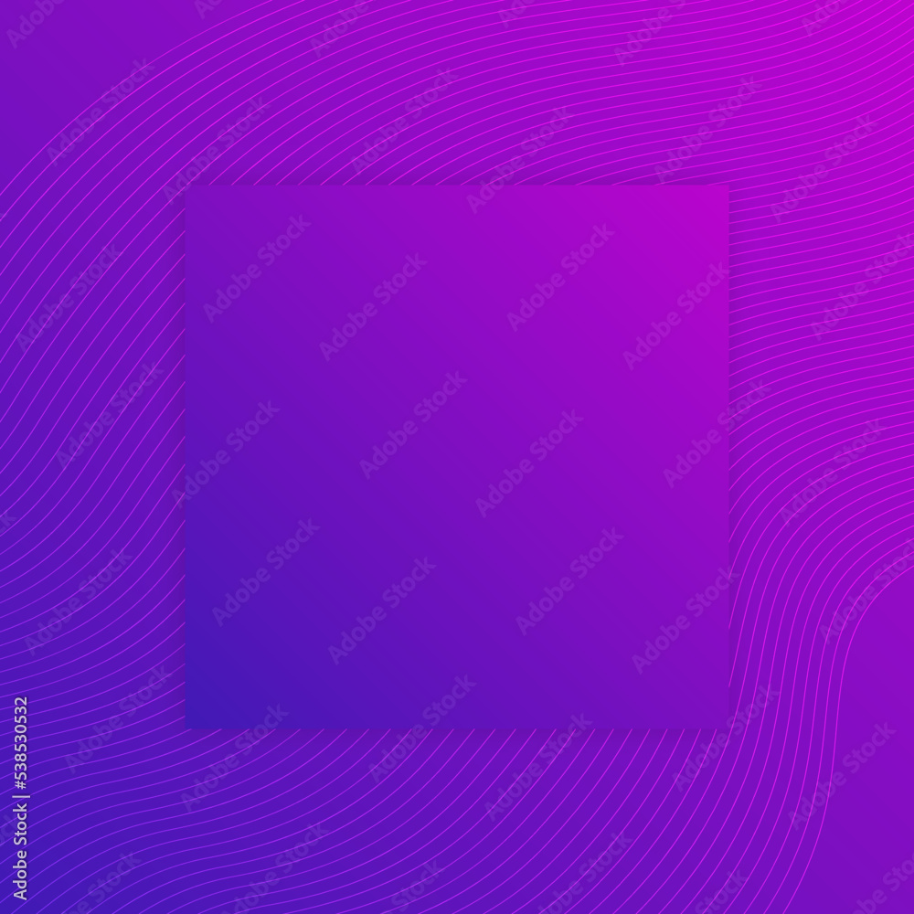 color gradient background template with square place for text. abstract gradient square template for social media posting, promo business banners and posters. purple color overflowing gradient