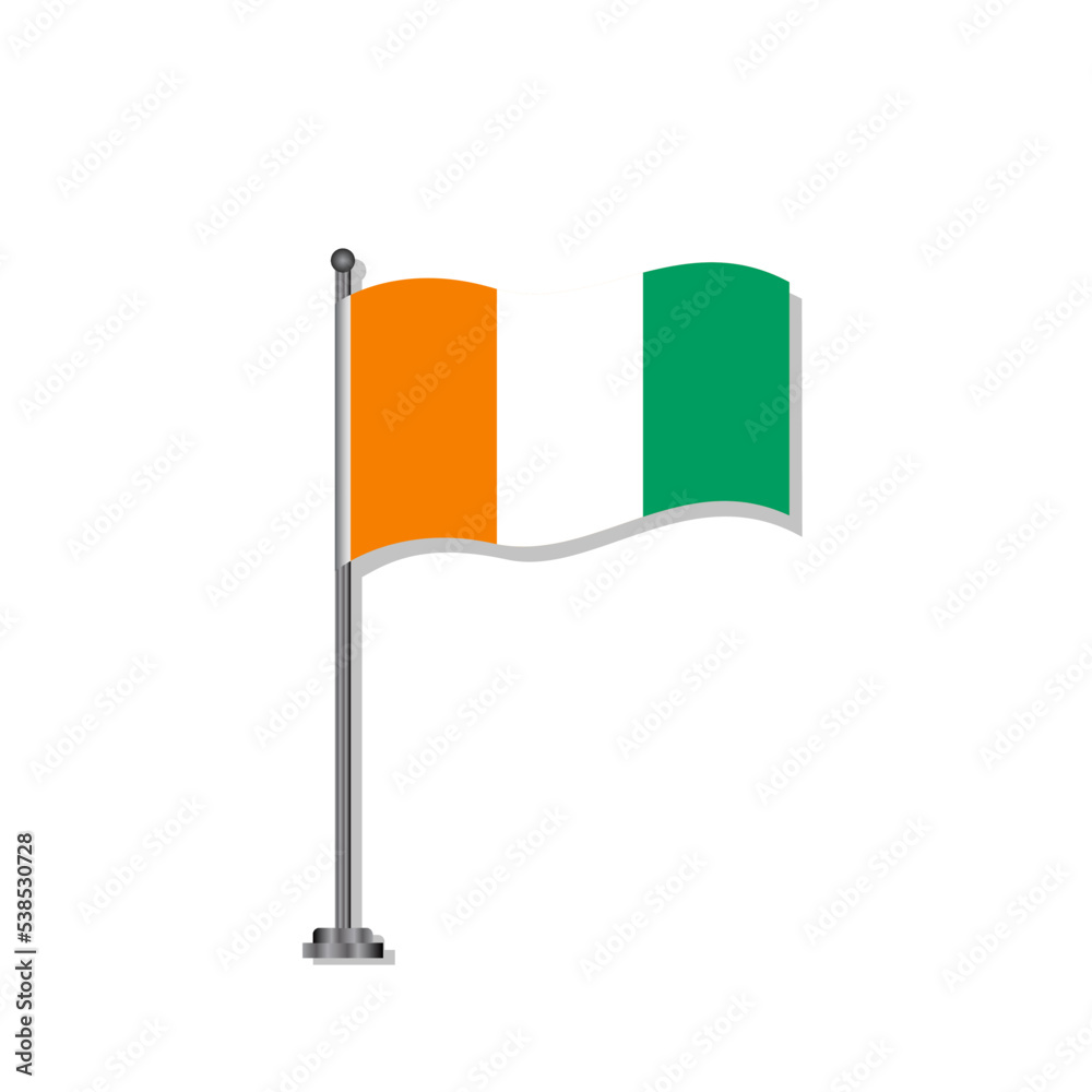 Illustration of Ivory Coast flag Template Illustration of Ivory Coast flag Template