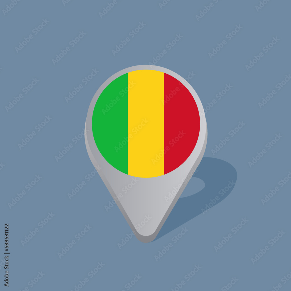 Fototapeta premium Illustration of Mali flag Template