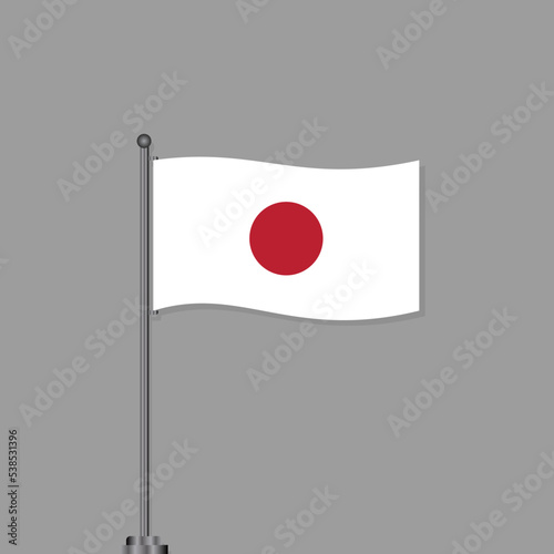 Illustration of Japan flag Template Free Download Illustration of Japan flag Template - GFXLoad