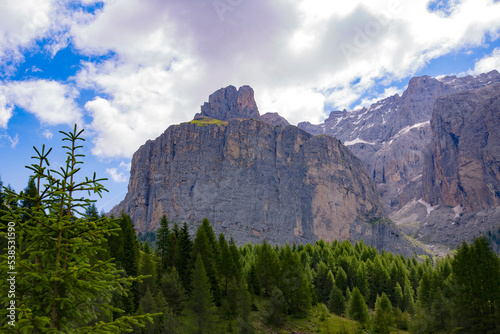 Sellagruppe, Sellastock, Bergmassiv in den Dolomiten, Südtirol, Italien, Europa