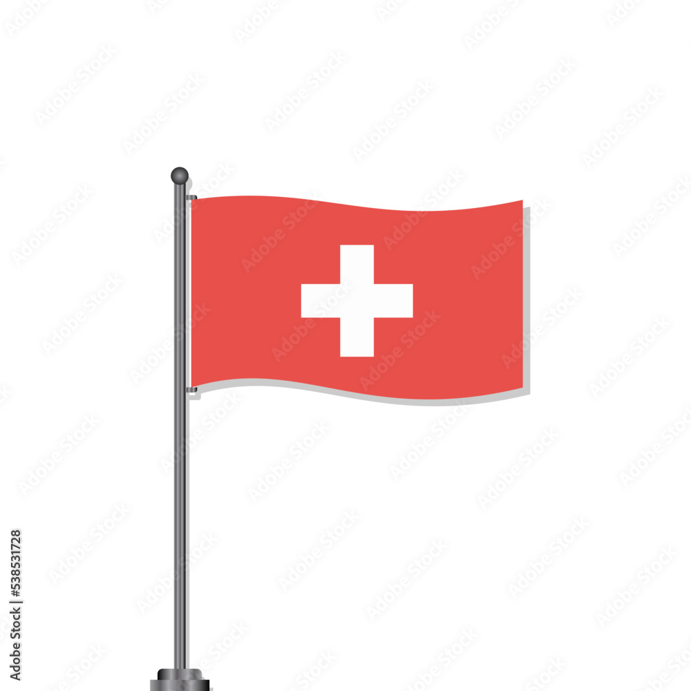 Fototapeta premium Illustration of Switzerland flag Template