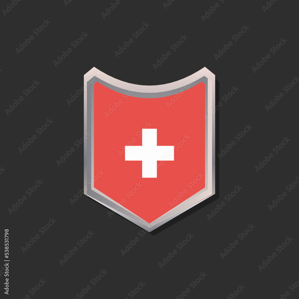 Illustration of Switzerland flag Template Illustration of Switzerland flag Template