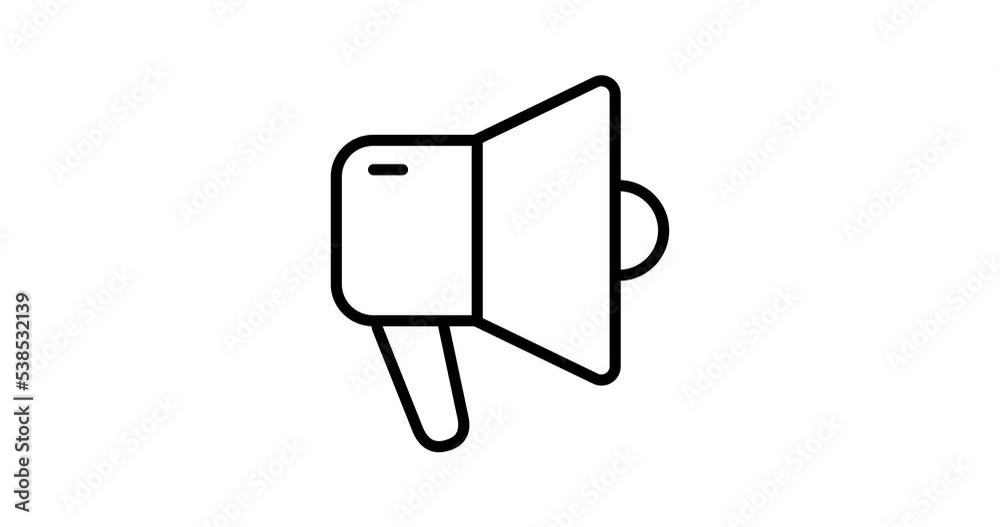 loudspeaker animated outline icon design loudspeaker animated outline icon design