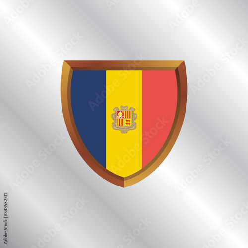 Free Download Illustration of Andorra flag Template - GFXLoad
