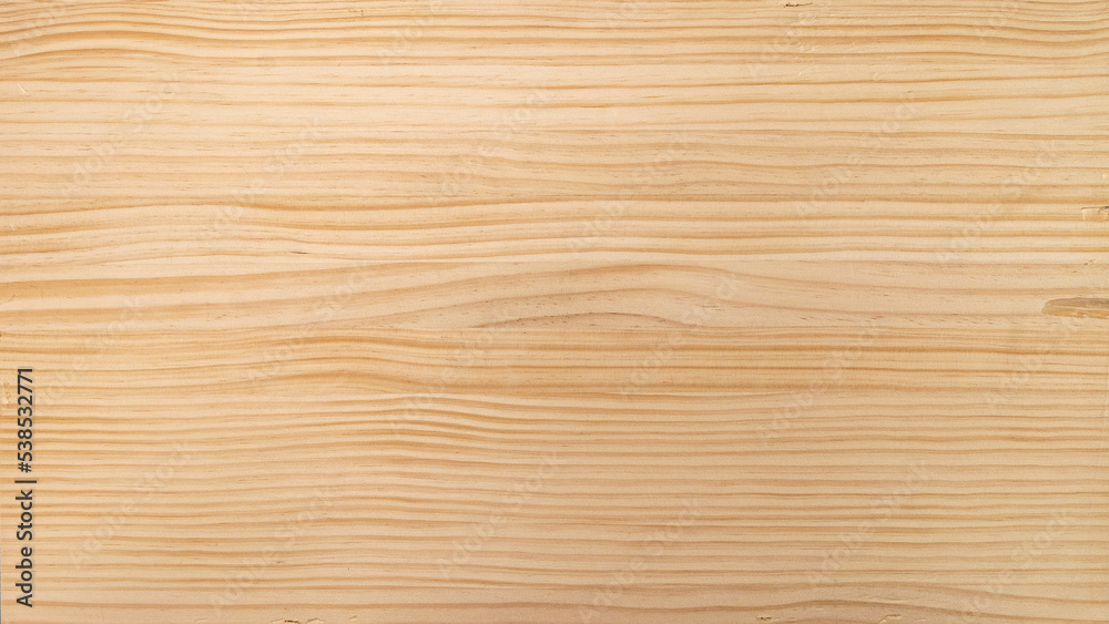 Naklejka premium Wood texture background with natural brown grain pattern on wooden planks and panels