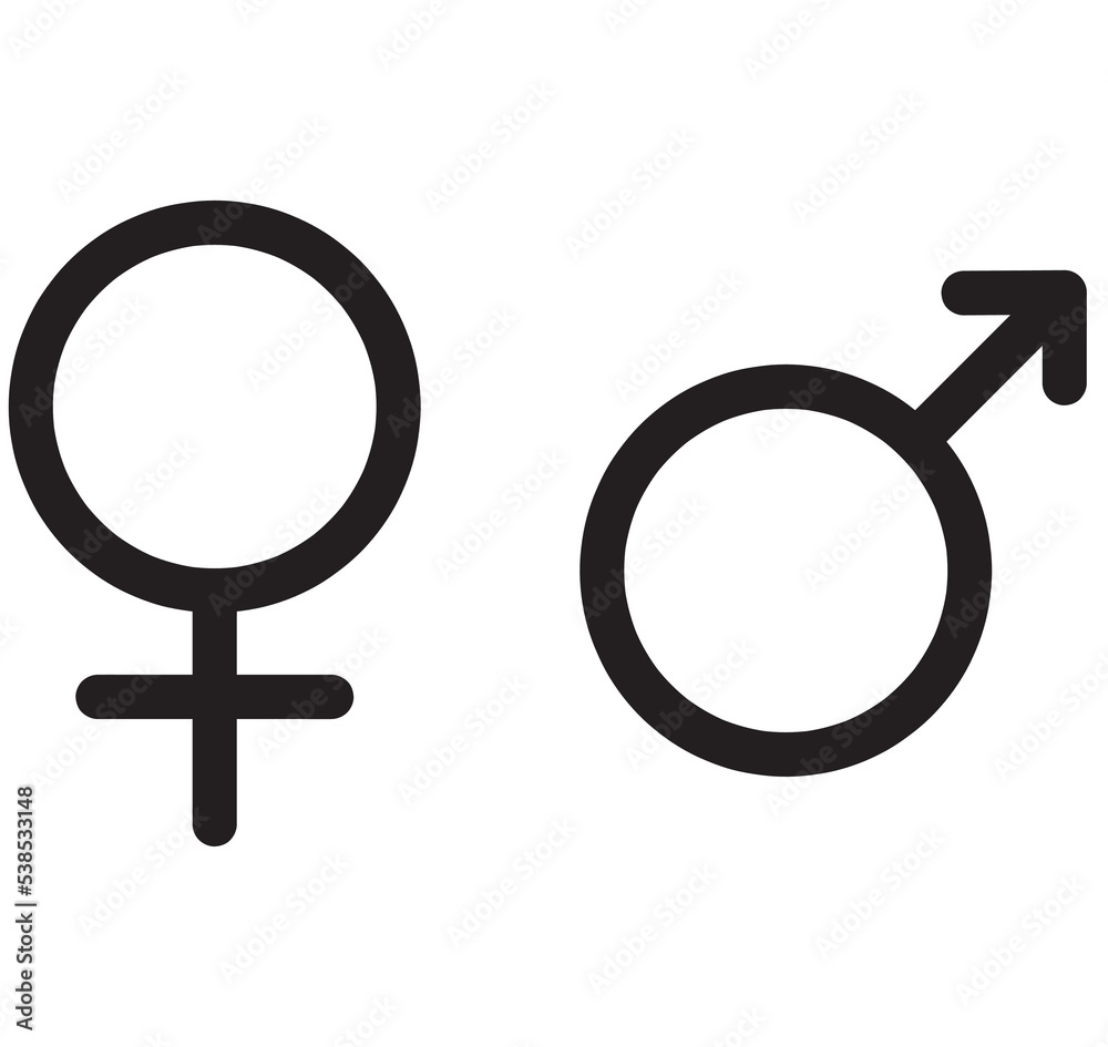 Gender symbol icons. Gender symbol icons.