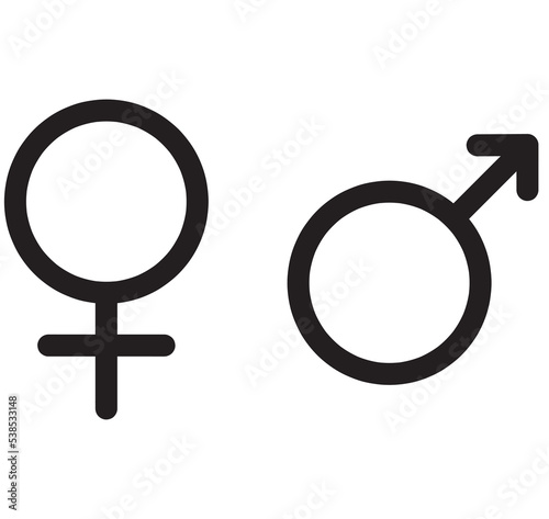 Gender symbol icons.