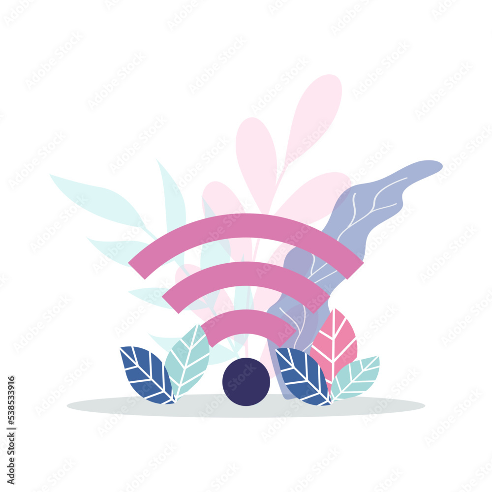 Wi-Fi concept flat vector illustration 