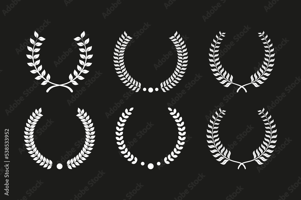 Set of wreath for Best nominee award, certificate, and anniversary event Set of wreath for Best nominee award, certificate, and anniversary event