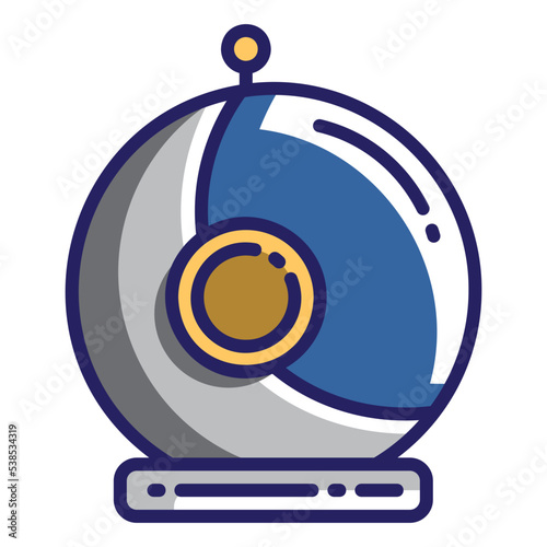 astronaut helmet side view icon