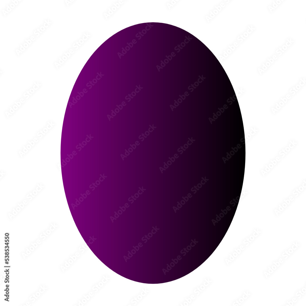 Egg purple color on white background 