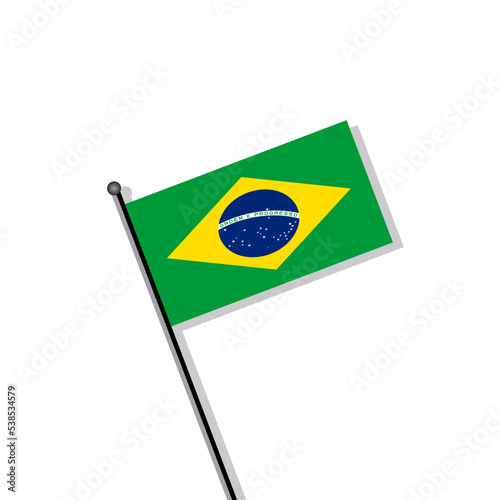 Illustration of Brazil flag Template