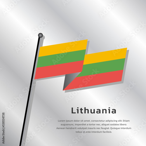 Illustration of Lithuania flag Template